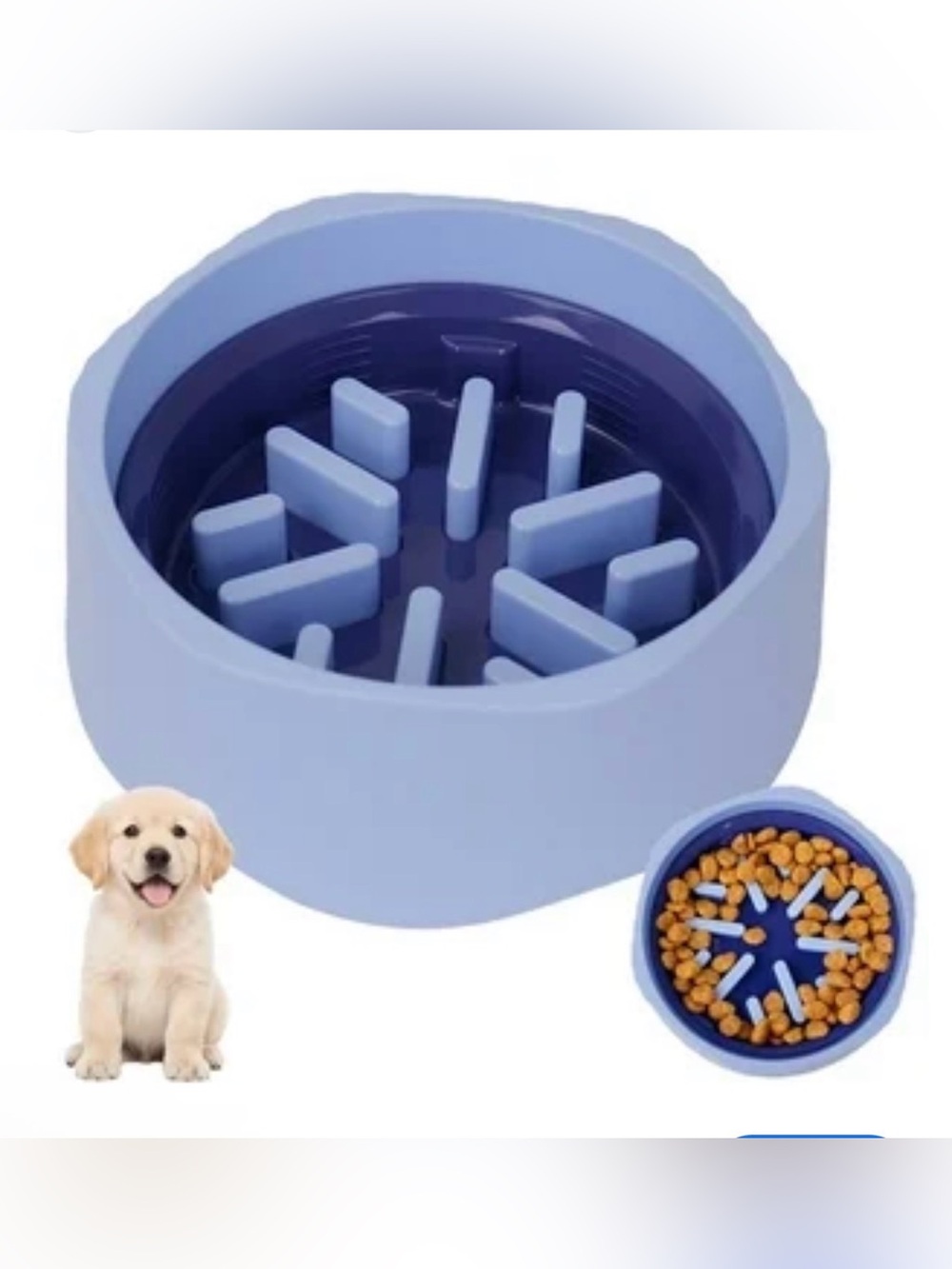 2-in-1 Large Slow Feeder Dog/Pet Bowl with anti-slip grips 1.5 cups